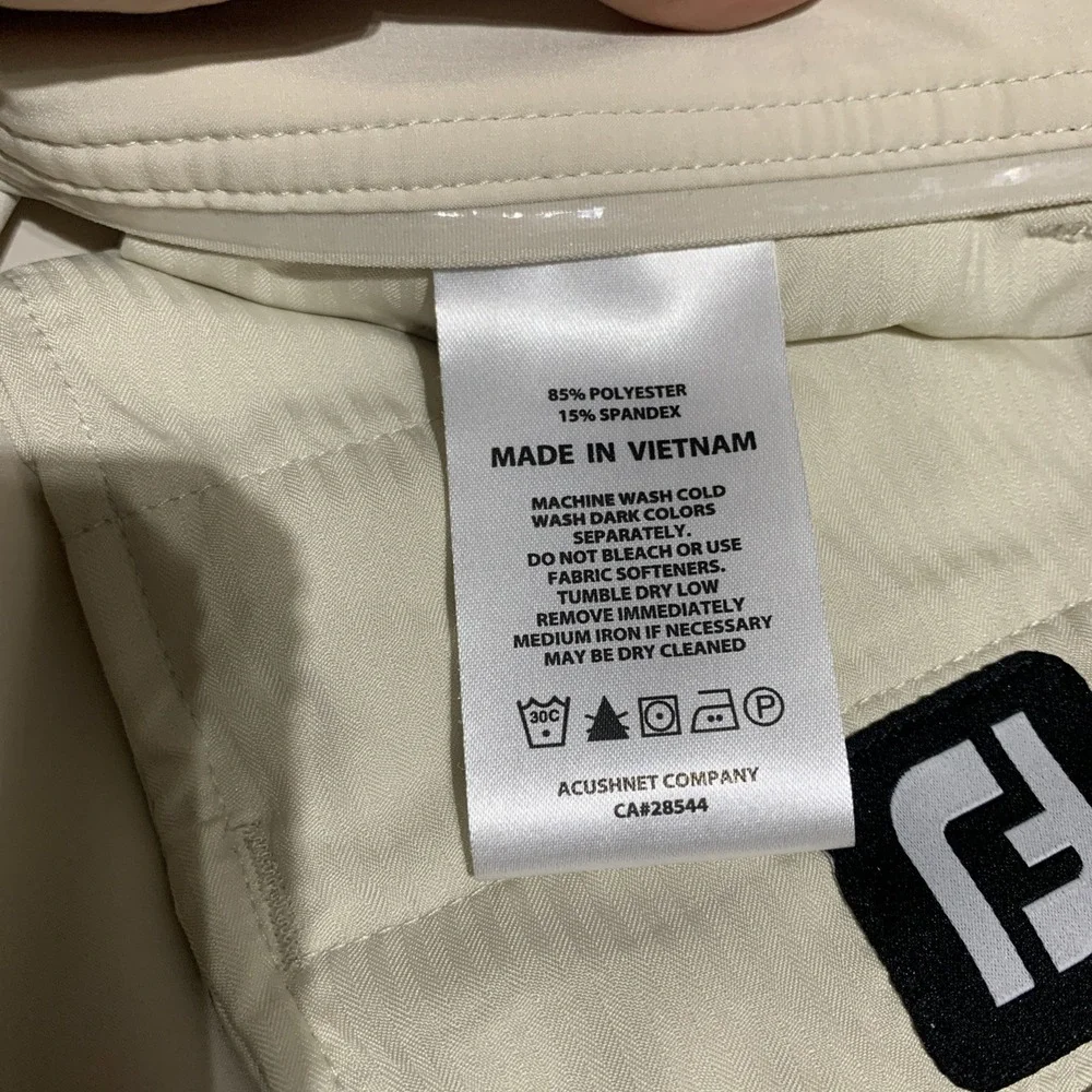 FootJoy FJ Mens‎ Casual Golf Shorts Size 38 Pockets Flat Front Stretch Beige